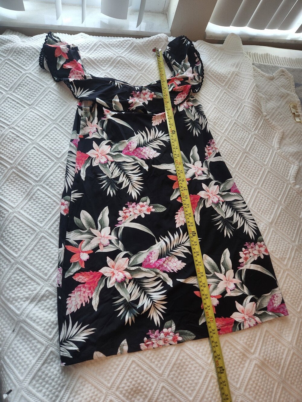 Tommy Bahama Black One-Shoulder Tropical Floral Dress - Picture 7 of 9